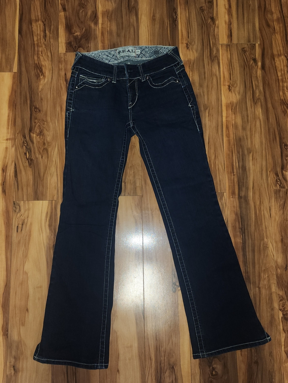 Ariat Dark Blue Flare Jeans with Contrast Stitching